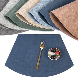 Ins Style Fan Shape Fabric Trivet Mat, Waterproof Oil-Proof Heat Resistant Pot Holder, Non-Slip Kitchen Table Coaster for Hot Dishes Pans, Home Daily Use