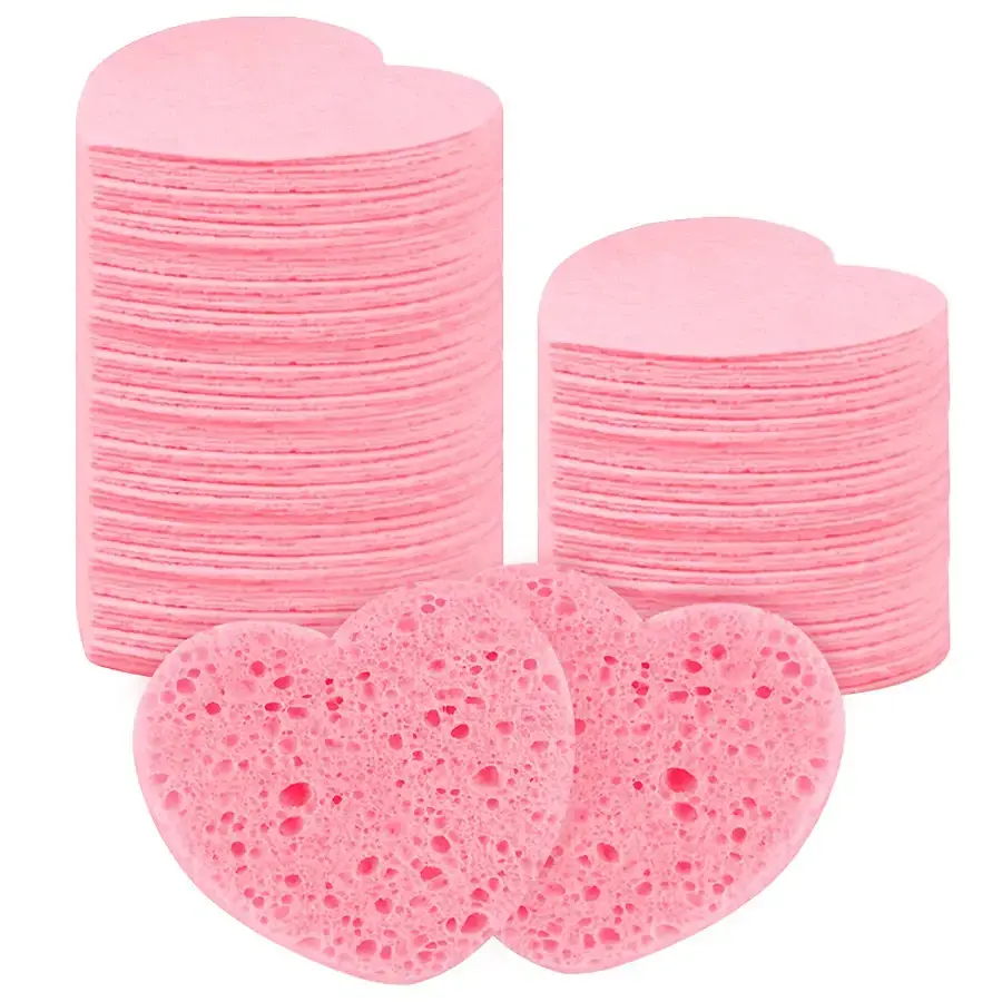 10Pcs Cellulose Face Sponge Compressed Facial Sponges Spa Sponges Cleansing Massage Pore Exfoliating Mask Makeup Removal