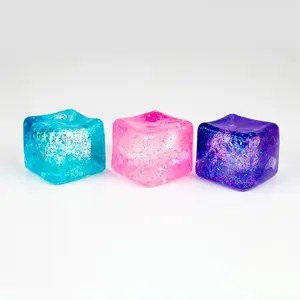 Sugah-Mals Glitter Sugar Cube Stress Ball Squishies® Fidget Toy (1pc) Color Ships Assorted