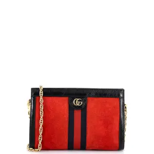 Pre-owned GUCCI Suede Shoulder Bags Ophidia Chain Shoulder Bag Small by Rebag