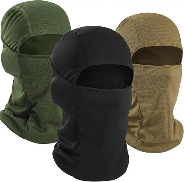 3 Packs Balaclava Face Mask of Men, Breathable Elastic Fit Ski Mask  Perfect for Outdoor Activitie