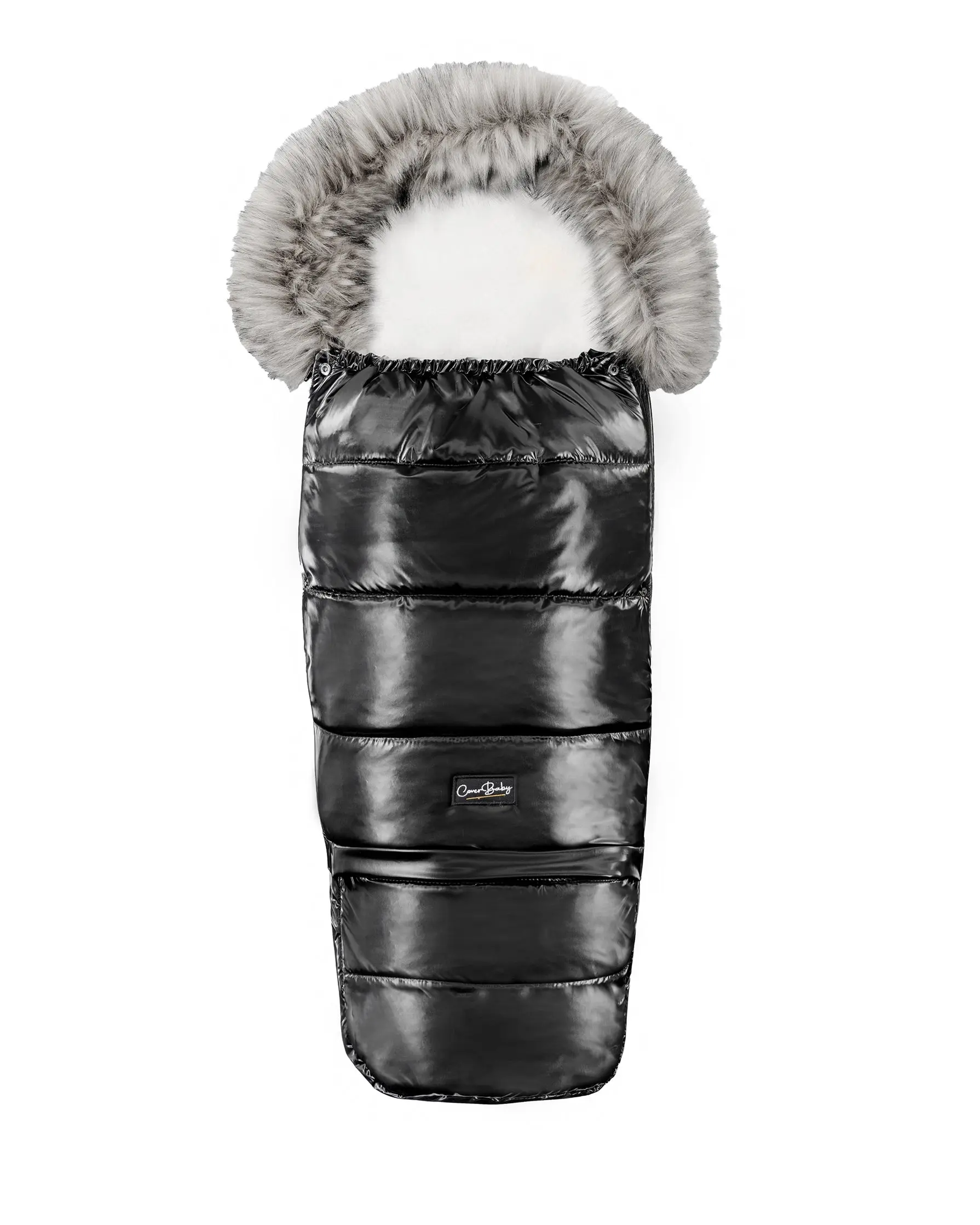 Diamond Black Premium Organic Wool Footmuff in Gray