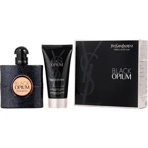 Black Opium Set-Eau De Parfum Spray 1.6 Oz & Shimmering Body Lotion 1.7 Oz For Women