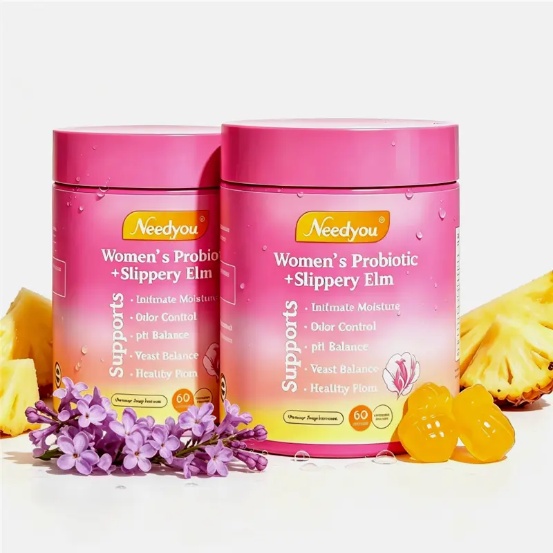 Her Juicy Feminine Probiotics Gummies – Slippery Elm, Prebiotics & Lactobacillus Blend for Women’s pH Balance & Vaginal Dryness Relief, Hawaiian Pineapple 60 Counts Women’s Daily Probiotics