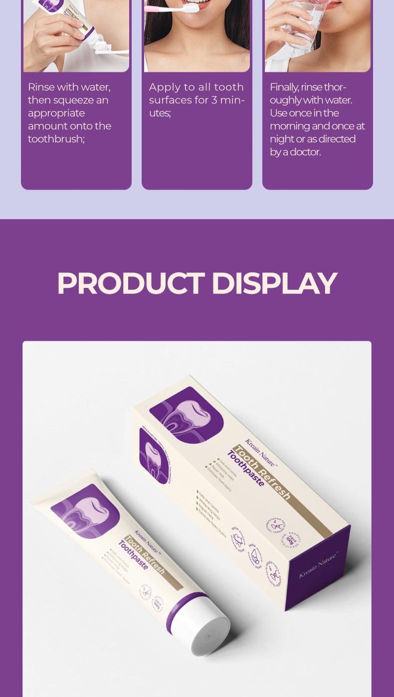 【Buy 1 Get 1 Free】Kreain Nature Oral Care Toothpaste – Fresh Breath Daily Toothpaste with Natural Ingredients, Gentle Cleaning Care for Teeth and Gums, Helps Maintain Oral Hygiene, Suitable for Sensitive Teeth, Everyday Use