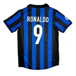 97/98   Short Sleeve Top No.10 Ronaldo Luiz Vintage Soccer Jerseys