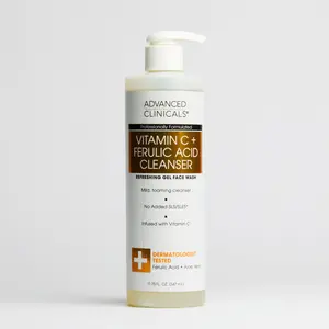 Advanced Clinicals Vitamin C Brightening Gel-Face Cleanser – Radiant Glow Foaming Face Wash