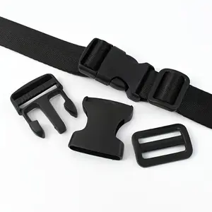 Nylon Webbing Plastic Buckles Set, 5 Quick Release Pins + 5 Square Buckles, Adjustable, for Backpacks, Boat Covers, Luggage Straps, Pet Collars