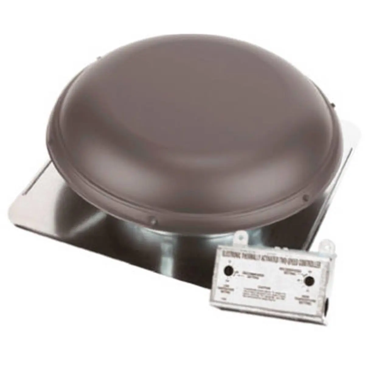 212 MAIN Metal Power Attic Ventilation Fan - 25" Diameter Roof-Mounted Weatherwood Dome Vent, Auto Control, Adjustable Temperature, CFM-Rated All-Season Ventilator, 4.3 Amp Motor