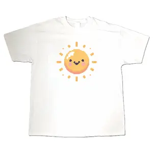Smiling Everyday Sun Shirt Casual Summer Wearing Chill Summer Vibe Unisex Heavy Cotton Short Sleeve White T-Shirt