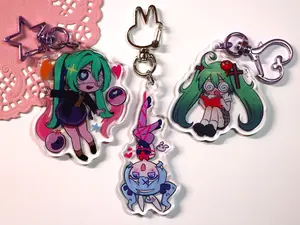 Vocaloid Hatsune Miku Acrylic Keychain Charms | Monitoring | Rotten Girl | Rabbit Hole