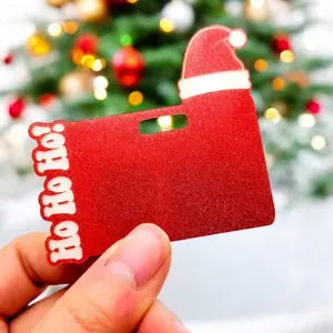 Christmas Hat Badge Topper - Iridescent Badge - Winter Badge Reel - Nurse Badge - Xray Tech Badge - Christmas Gift for Nurse -Santa Claus Badge Buddy