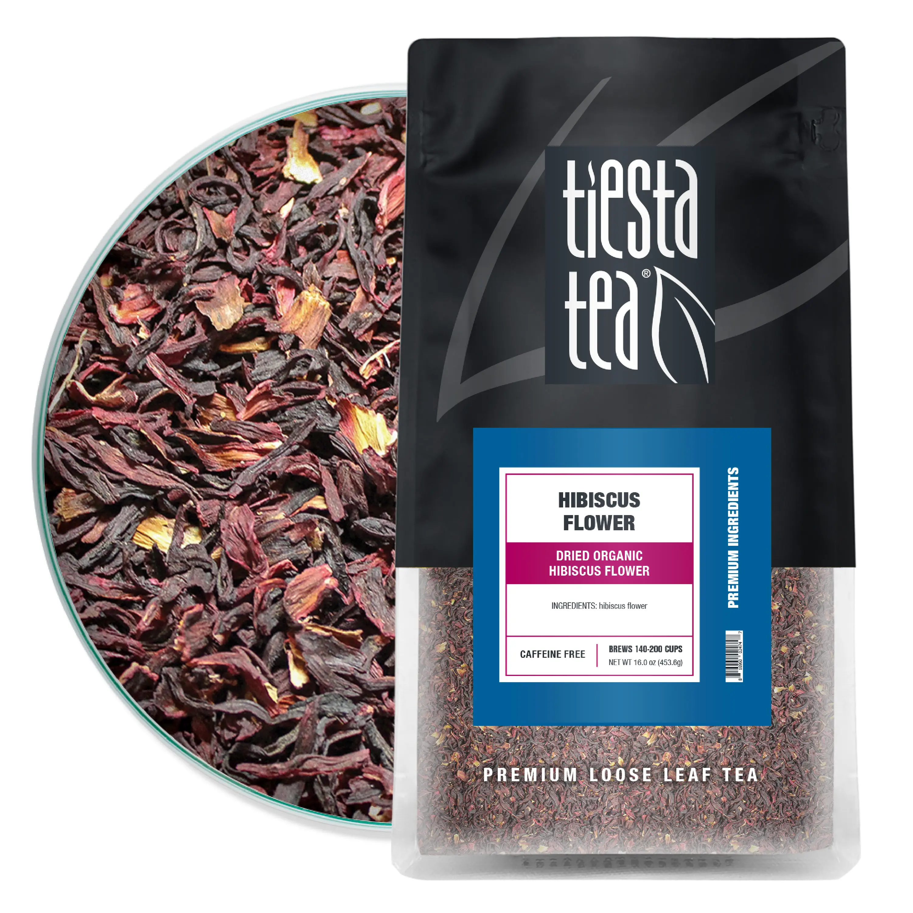 Dried Hibiscus Tea, Cut and Sifted Herbal Loose Leaf Blend | Tiesta Tea