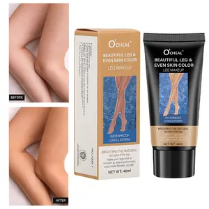 Leg Makeup Body Tanning Cream 3 Colors Waterproof Sweatproof Long Lasting High Coverage Hydrating Moisturizing Smooth Ductility Concealer, Cosmetic