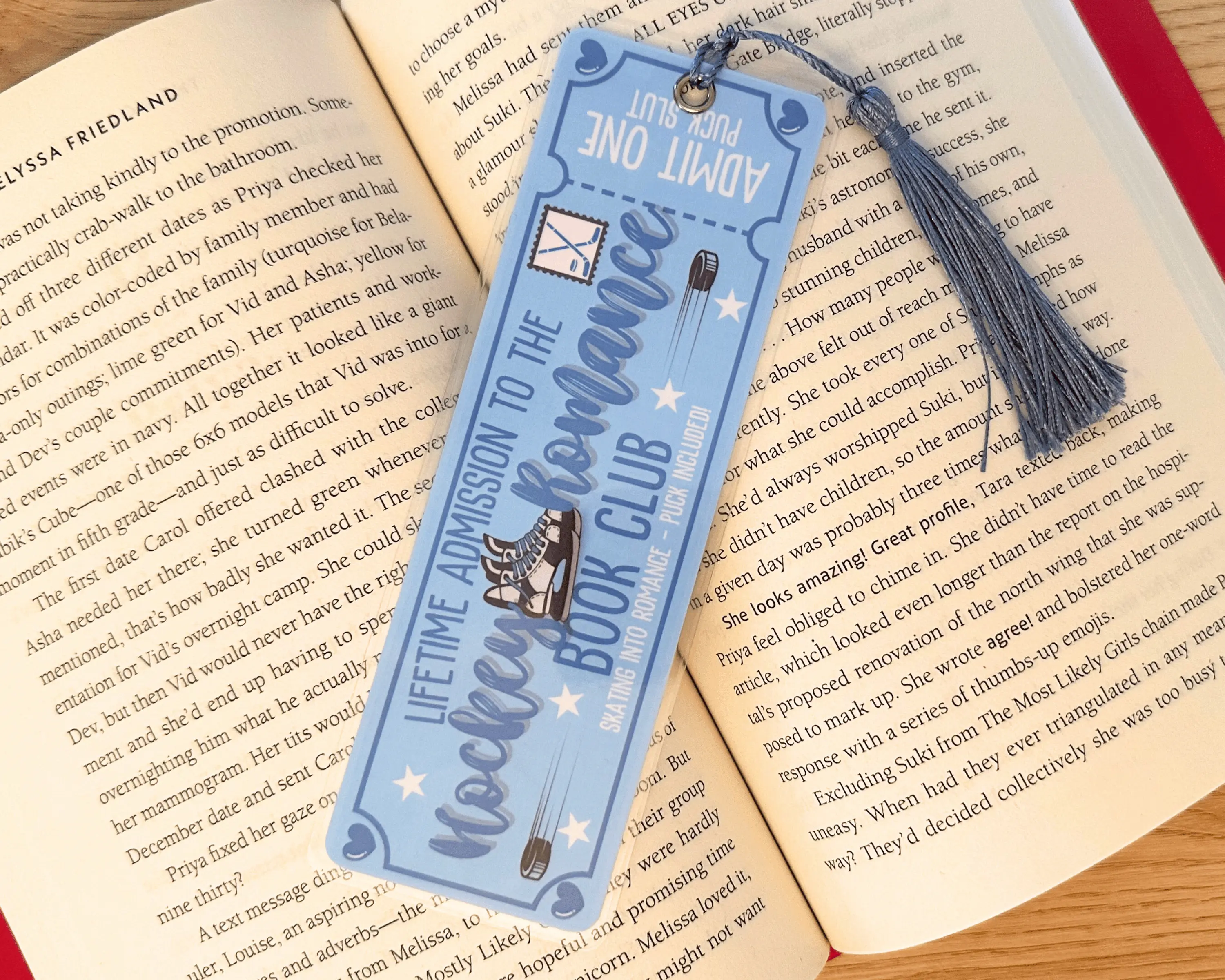 Hockey Romance Book Club Laminated Bookmark