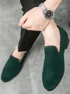 Men's Casual Solid Color Loafers, Durable Casual Shoes, Lightweight Comfortable Slip-on Walking Shoes for Summer, Fashionable Flat Shoes for Daily Wear Footwear