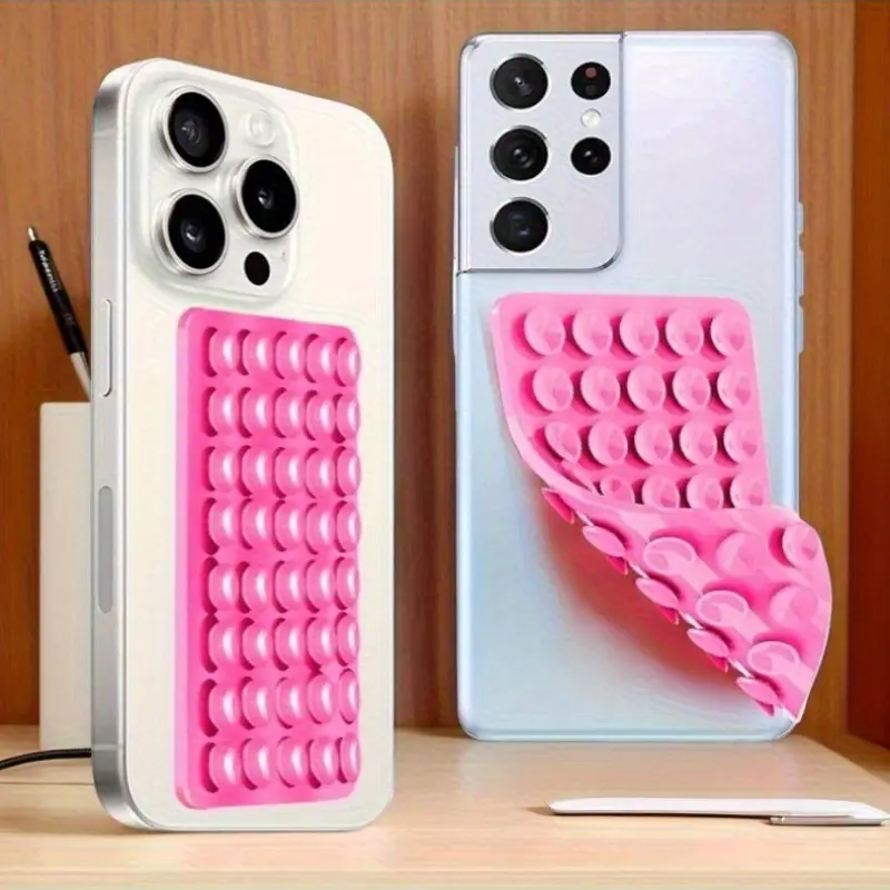 Silicone Suction Cup Phone Stand, Smartphone Adhesive Holder, Octobuddy Suction Phone Mount, Phone Grip, Durable and Safe Design