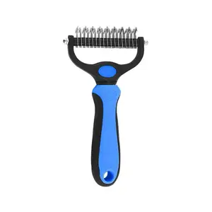 Pet Dematting Undercoat Rake, Double-Sided Deshedding Brush for Dogs & Cats, Pain-Free Tangle Remover, Reduces Shedding & Mats, Grooming Tool, #Summervibers,#