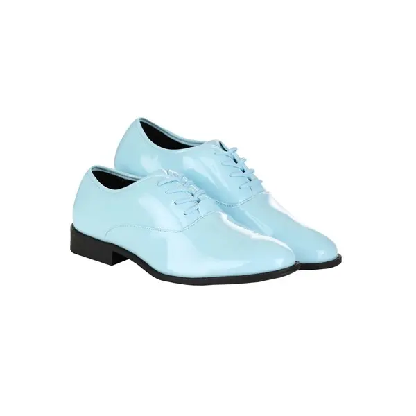 Men's Shiny Powder Blue Tuxedo Shoes Men's Shiny Powder Blue Tuxedo Shoes