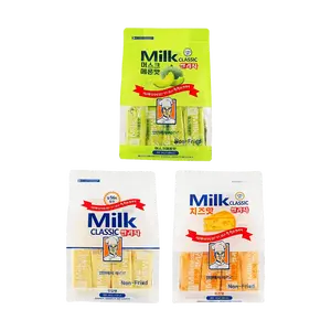 MILK CLASSIC Milk Rice Crackers 3 Flavors Combo Pack 720g - Korean Popular Snack, Cheese, Melon, Original Flavors, Olive Young
