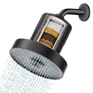 Filter Shower Head, High Pressure Shower Filter for Healthier Hair & Skin, Shower Head with Water Saving Feature, Bathroom Supplies, High Pressure Filtered Shower Head, Filtered Showerhead