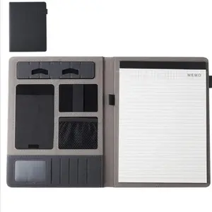 A4 Business Manager File Folder, Custom Writing Board Clip, Showcase Folder, Information Book, Includes Memo Pad & Mobile Phone Holder