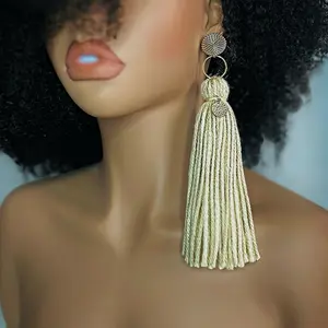 Yarn stainless earrings