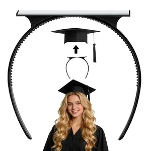Graduation Cap Headband Insert - Soft Felt & Flexible Plastic - Hairstyle Protector for Grad Cap Placement - Graduation Day Accessory for Students