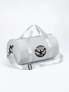Gym Weightlifting Muscle Print Round Fitness Bag, Large Capacity Sporty Backpack, Handheld Crossbody Travel Bag, Versatile Two-In-One Design, Multifunctional Sports Bag, Gym Bags