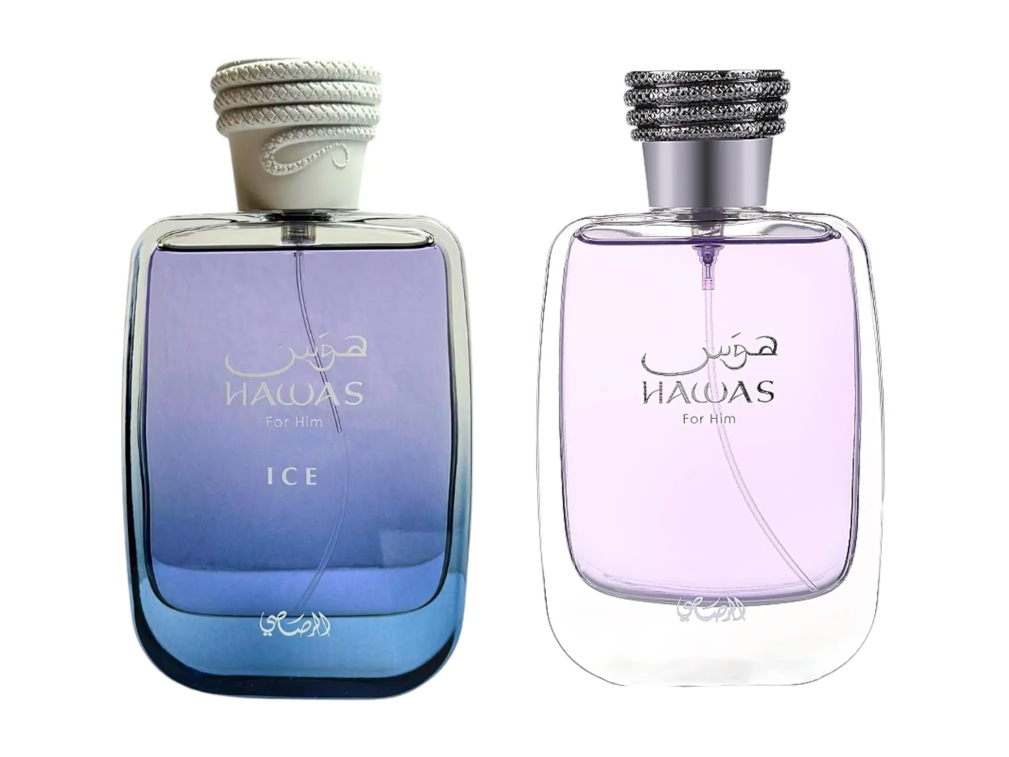 (2pc Bundle Pack) Hawas + Hawas Ice by Rasasi EDP Spray, 3.4oz