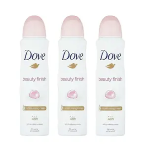 Dove Deodorant PINK BEAUTY FINISH Spray (3 pack) 150 ml each