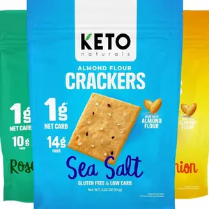 keto snacks Keto Crackers chips (variety) low carb Crackers Almond flour. Low carb snack keyto cracker zero carbs snacks no sugar, 0 no carbs sugar free snack high fiber.