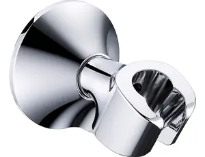 BRIGHT SHOWERS Handheld Shower Head Holder with Dual Angle Positions, Wall Suction Bracket Includes Adhesive 3M Disc, No Tools Required