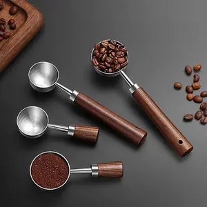 Vintage Coffee Measuring Spoon, Real Wood Coffee Spoon, Capacity 10g, Walnut Handle, Perfect for Coffee Tea, Ideal Holiday Gift