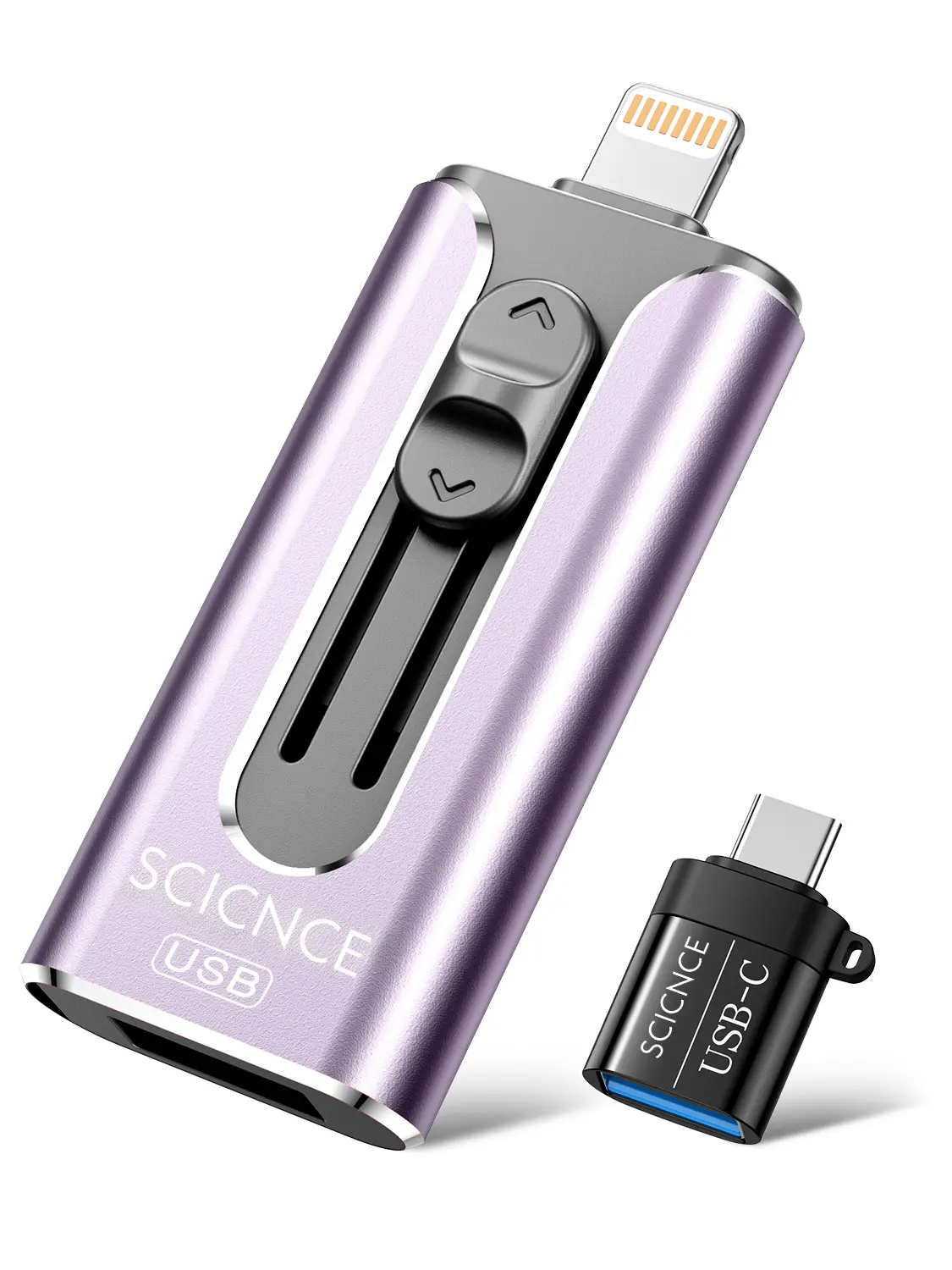 SCICNCE USB-C Flash Drive (256GB/1TB) with High Transfer Speed, for Travel & Data Backup, Compatible with Mobile Users, iPad Mini 2, Android, Computer, Plug-and-Play, No App Required