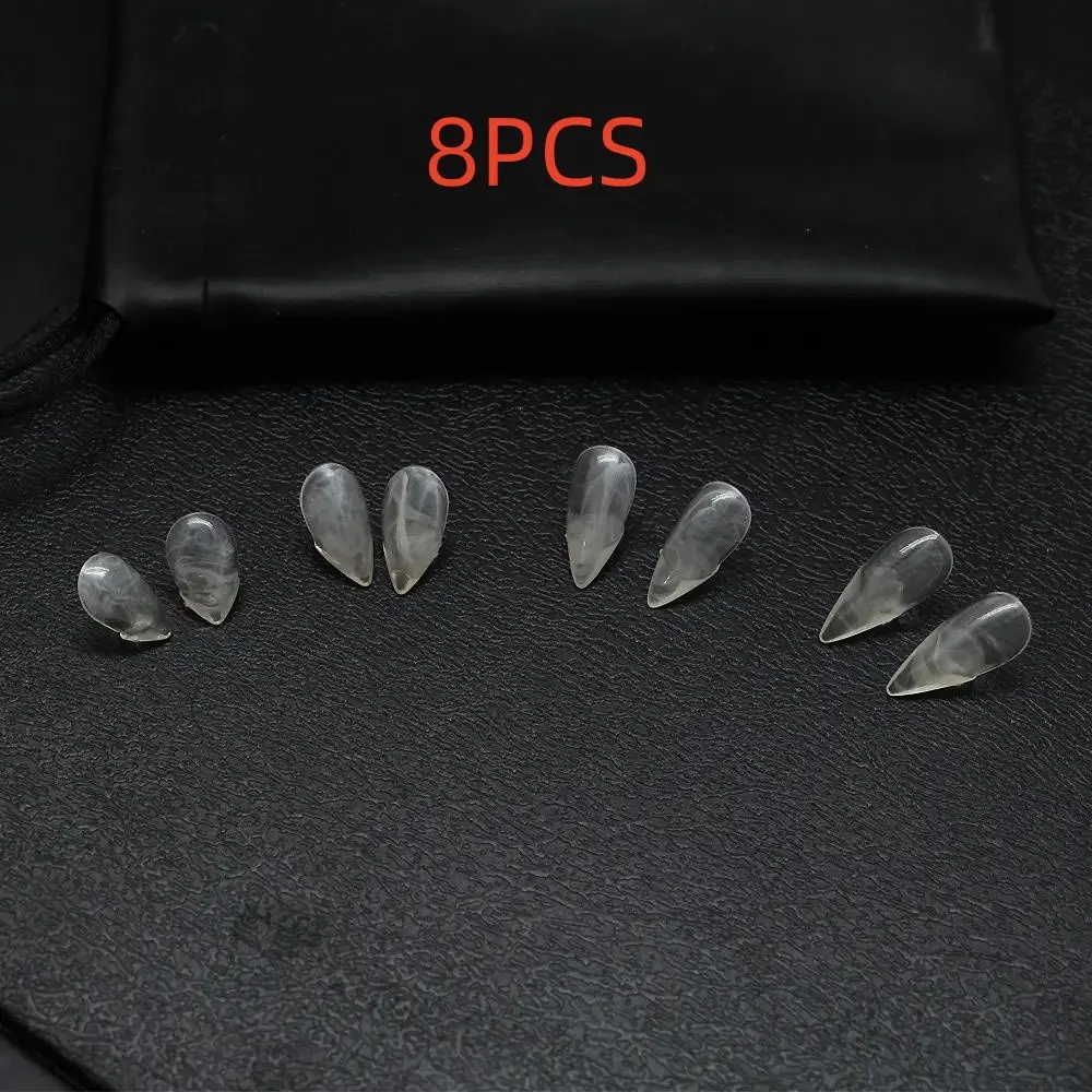Vampire Fangs, 8 Counts Clear Resin Fangs, Party Costume Accessories, Cosplay Accessories, Party Supplies for Home, Party Accessories, Halloween, Party Event Props