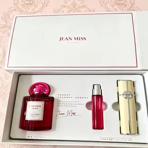 JEAN MISS Crimson Rose Perfume Gift Set I50ml+12ml IOriental Floral Scent Rose + Citrus +Woody I Long-lasting fragrance I dates andbusiness trips I creating a charming vibeeffortlesslyI perfume for womenI Warm SweetGourmand Parfum