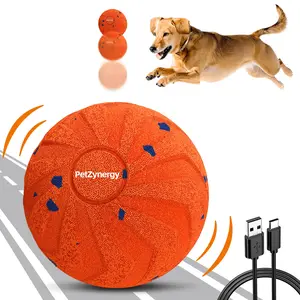Large Interactive Pet Smart Ball Dog Toy for Small Medium Large Dogs, Automatic Rolling Durable USB Rechargeable Fun Engaging Play Companion Interactive Training Ball