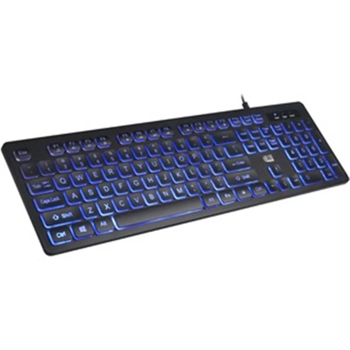 Adesso 104-Key RGB Wired Backlit Desktop Keyboard - Multicolor Lights, Water Resistant Protective Material, Windows PC Compatible Keyboards for Work, Illuminated for Office, Home Use