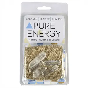 Pure Energy Clear Quartz Crystal Kit, 5 Points