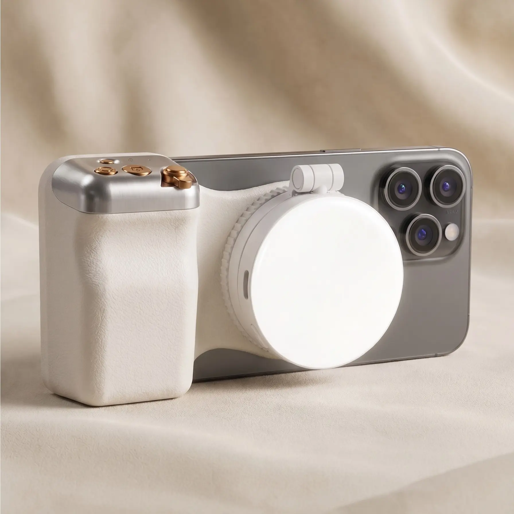 Magnetic Dslr Style Shutter Grip for iPhone and Android, Wireless Shutter Button, Beauty Filter Selfie Mirror, Perfect for Vlogging, Selfie Accessories
