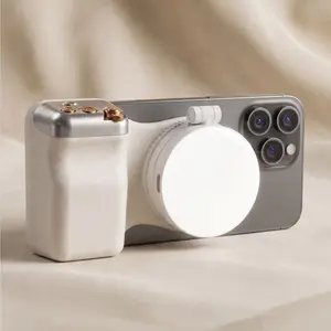 Magnetic Dslr Style Shutter Grip for iPhone and Android, Wireless Shutter Button, Beauty Filter Selfie Mirror, Perfect for Vlogging, Selfie Accessories