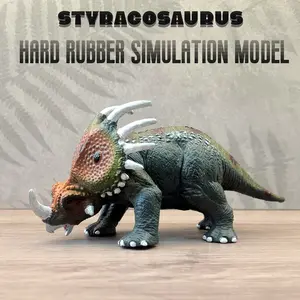 1 Pack Triceratops Dinosaur Model, PVC Material, Movable Mouth, Collectible Figure, Realistic Dinosaur Model, Perfect for Collection, Figurines For Collectors, Articulating Figurine