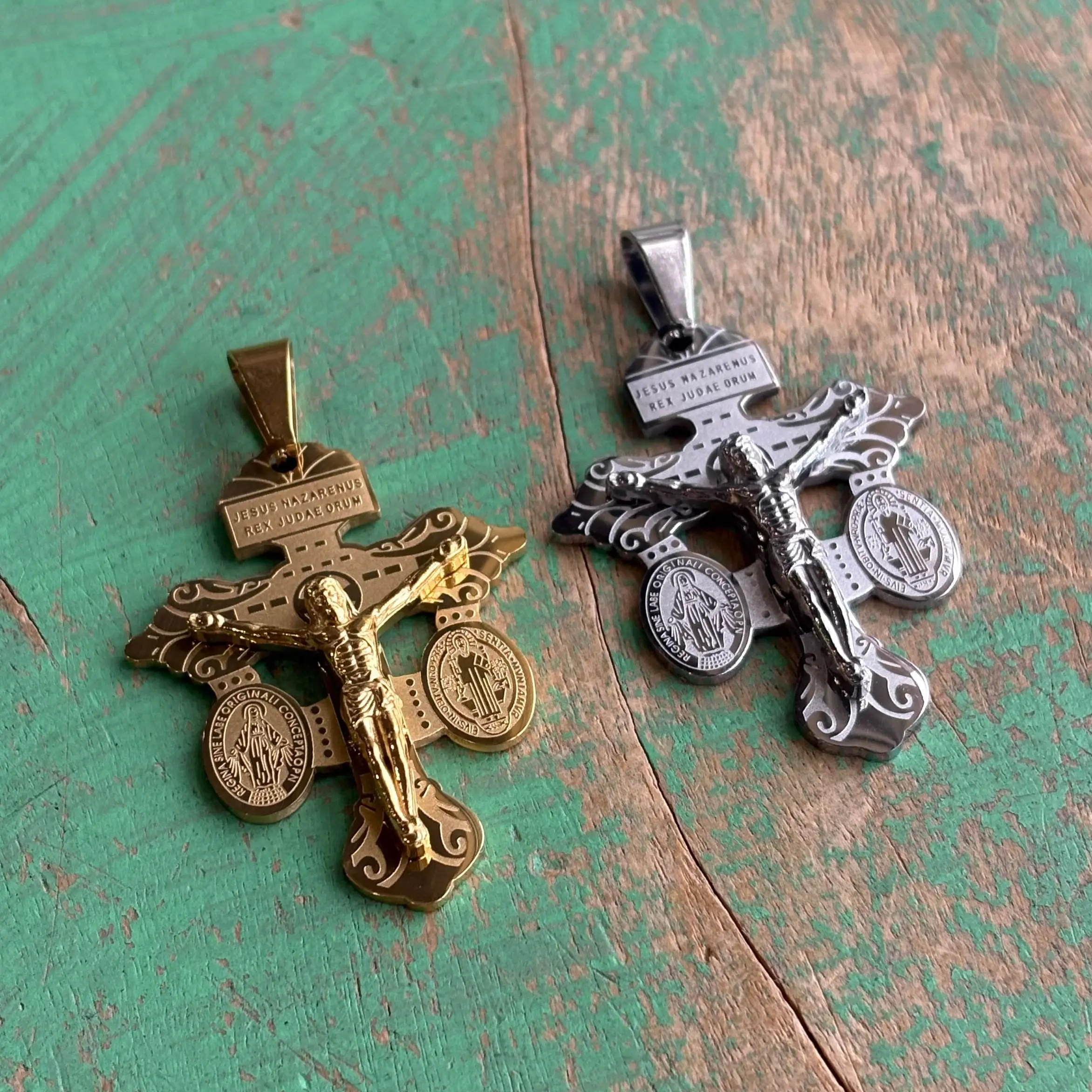 Stainless Steel Pardon Crucifix
