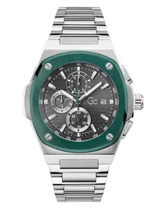GUESS Male Silver-Tone Chronograph Watch