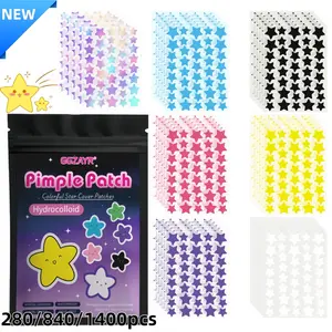 280/840/1400pcs 7 Color Stars Acne Pimple Patches, Two Size Options, High-Quality Decorative Concealer for Blemishes, Acne Marks with Effective Coverage, Lightweight Comfortable Breathable, Daily Gentle Skincare