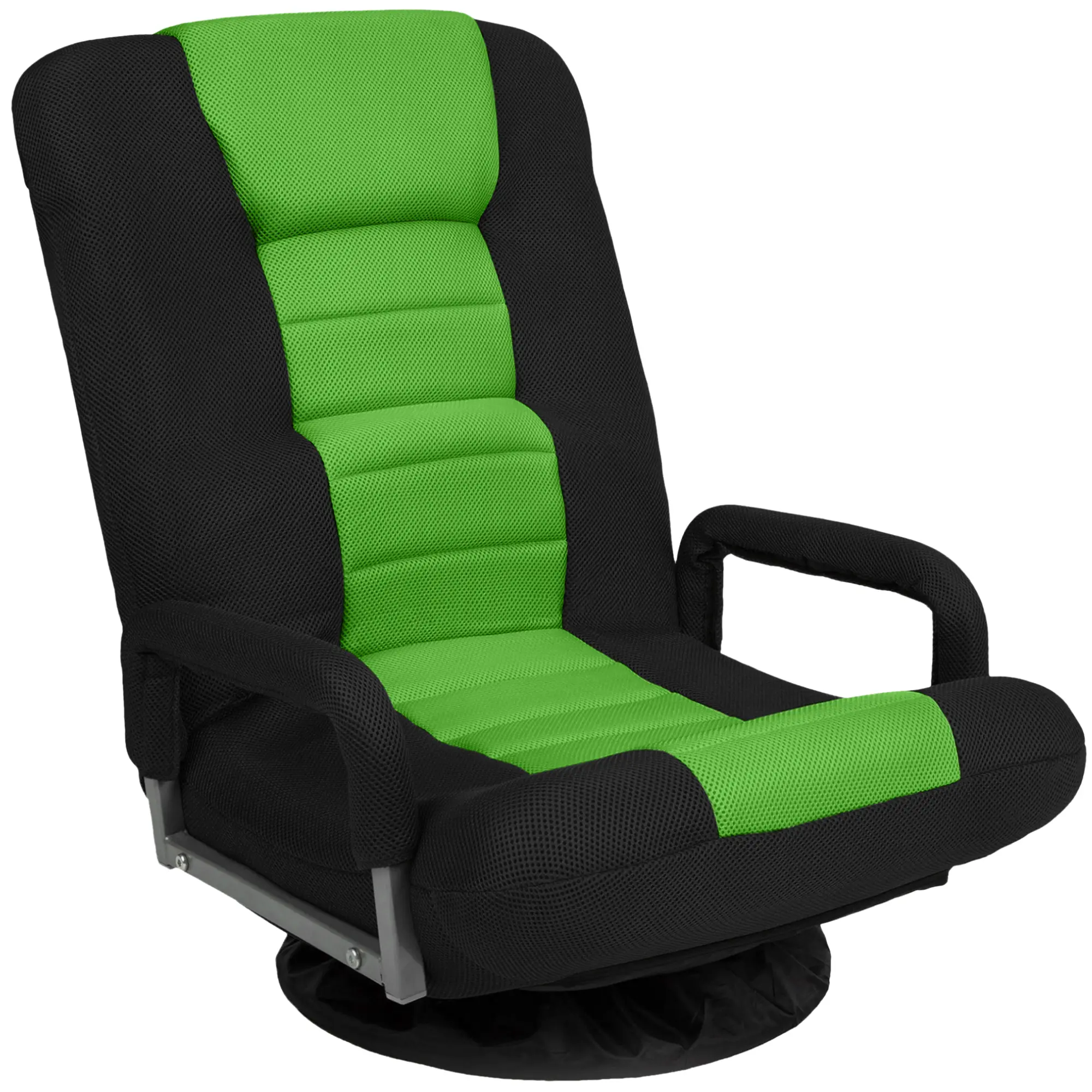Best Choice Products 360-Degree Swivel Gaming Floor Chair w/ Armrest Handles, Foldable Adjustable Back