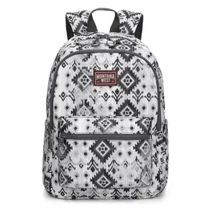 Montana West Aztec Print Diaper Bag Backpack, 9-Pocket Multi-Function Parent Backpack with Padded Straps, Large Capacity Baby Bag for Travel & Daycare