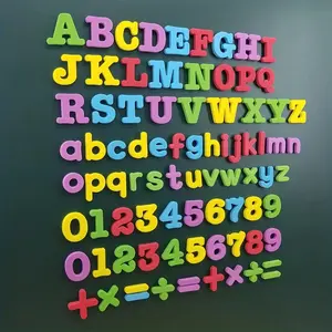 Magnetic Alphabet & Number & Symbols Set, 50pcs/set Random Color Magnetic Fridge Magnet, Home Decor for Kitchen Classroom Dining Room