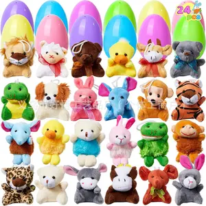 New Plush Animal Toys Filled Easter Eggs, Cute Stuffed Animal Toys